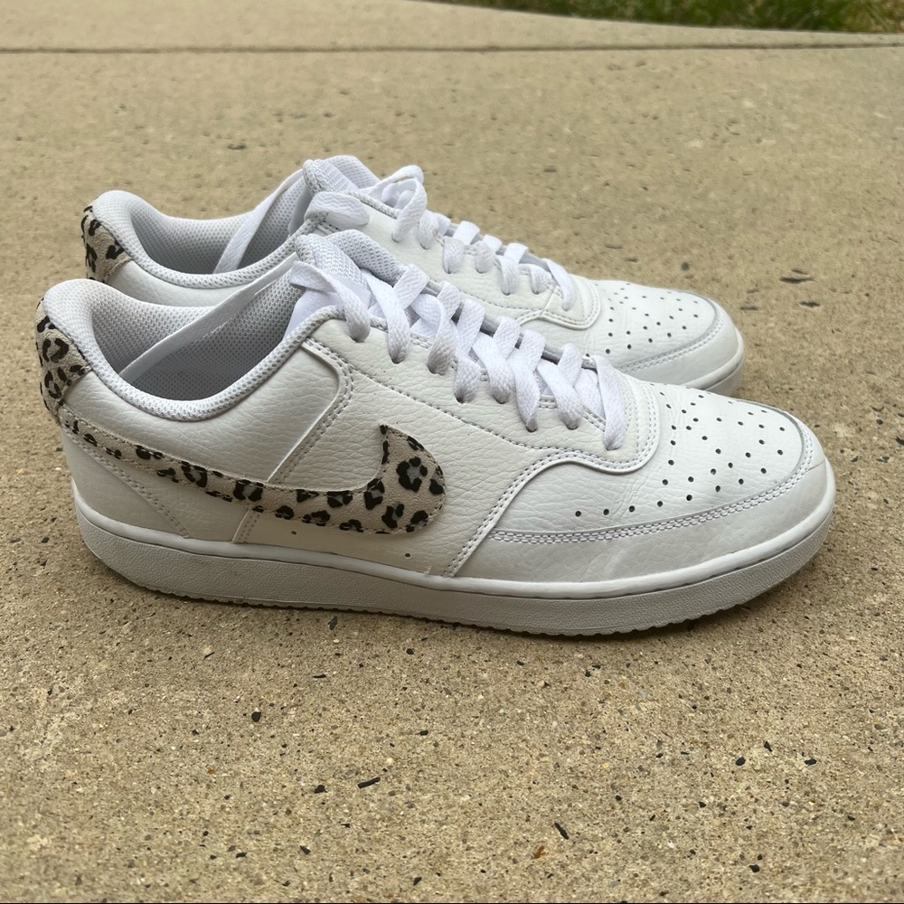 Nike Women’s Court Vision Low Sneaker Leopard